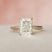 Moissanite 2.50 CT Radiant Cut Diamond Art Deco Anniversary Ring Mapple Gems
